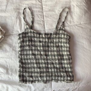 black & white tank top